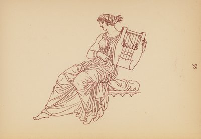 Starověký řecký ženský kostým (litografie) od John Moyr Smith