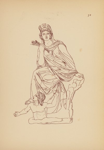 Starověký řecký ženský kostým (litografie) od John Moyr Smith