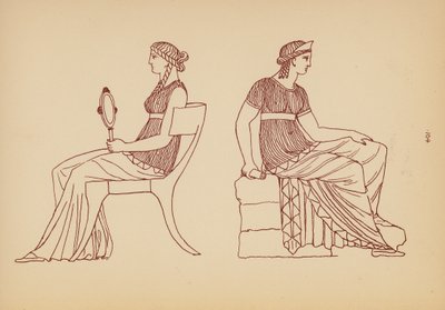 Starověký řecký ženský kostým (litografie) od John Moyr Smith