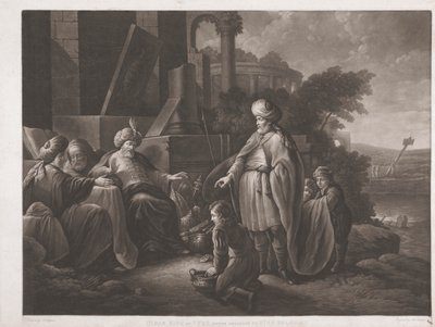 Hiram King of Tyre, posílá dárky králi Solomonovi od John Murphy