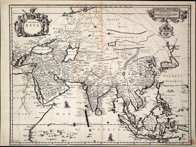 Nová mapa Asie od John Ogilby