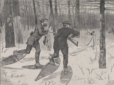 Sledování jelenů v Adirondacks v zimě Každou sobotu, sv. II, Nová série..., 21. ledna 1871. od John Parker Davis