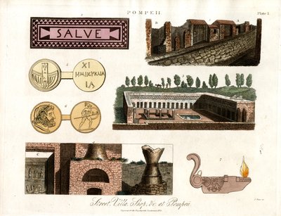Starověké artefakty a stavby v Pompejích od John Pass