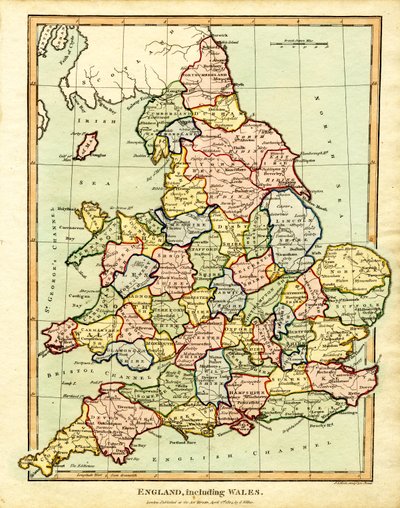 Mapa Anglie a Walesu od John Pass