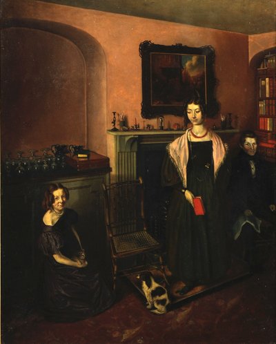 Fireside v rodinném domě se třemi členy rodiny, 1830-35 od John Petherick