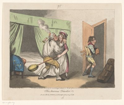 De Lustige Reiziger Zamilovaný cestovatel (název na předmětu) od John Pettit (attributed to)