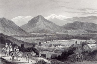 Cabul z Bala Hissar, ryl J. Stephenson, c.1870 od John Ramage