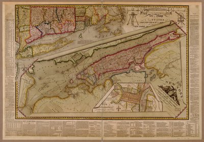 Město New York, jak jej stanovili komisaři s okolní zemí od John Randel