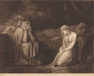 Belisane a Parcival pod kouzlením Urmy, 1782. od John Raphael Smith