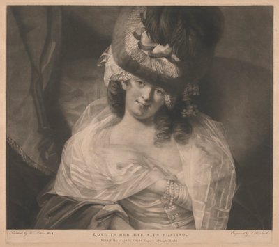 Láska v jejích očích sedí a hraje od John Raphael Smith