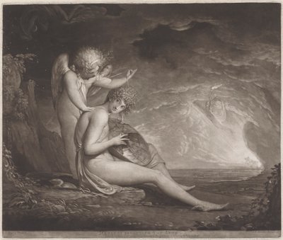 Merkur vynalézající lyru od John Raphael Smith