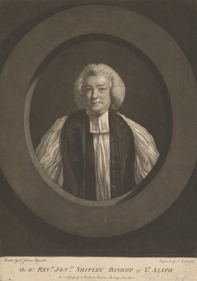 Reverend Jonathan Shipley, biskup ze St. Asaph od John Raphael Smith