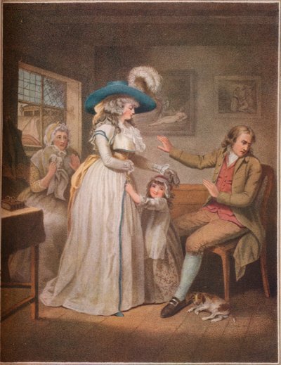 Ctnostný rodič. Laetitia se marně snaží rodiče usmířit své rodiče, 1789 od John Raphael Smith
