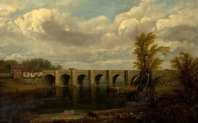 Old Trent Bridge, Nottingham, 1825 od John Rawson Walker