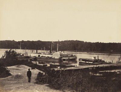 Medical Supply Boat Plauter, na Appomattox., leden 1865 (tisk alba na tkaném papíře) od John Reekie
