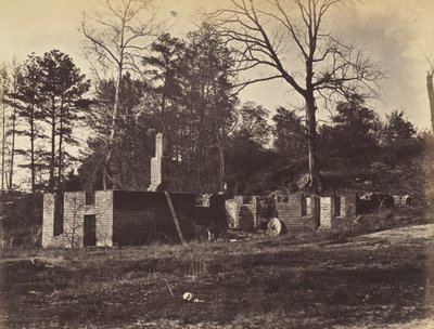 Ruins on Gaines Mill, Virginia., duben 1865 (tisk alba na tkaném papíře) od John Reekie