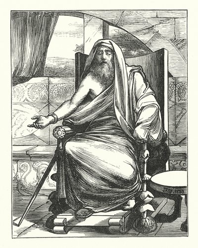"Capys, nevidomý věštec" (rytina) od John Reinhard Weguelin