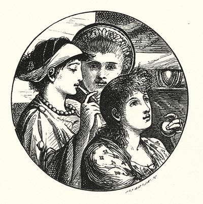 Minstrelové (rytina) od John Reinhard Weguelin