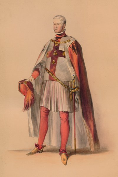 Host v kostýmu pro královnu Viktorii Bal Costumé, 12. května 1842, 1843. od John Richard Coke Smyth