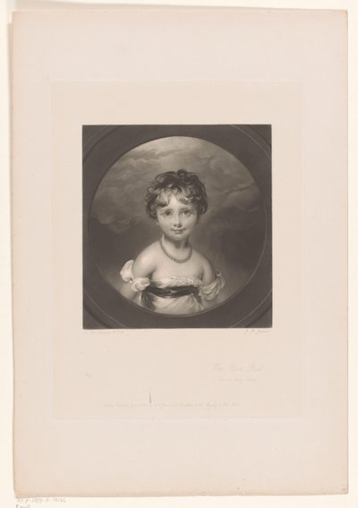Portrét Emily Ashley-Cooper Poupě růže / (současná lady Ashley) (název na předmětu) od John Richardson Jackson