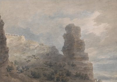 Pohled z hostince Terracina od John Robert Cozens