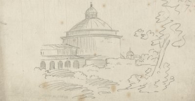 Ariccia (grafit na papíře) od John Robert Cozens