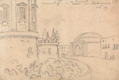 Klášter poblíž Ponte Nuovo, 19. října od John Robert Cozens