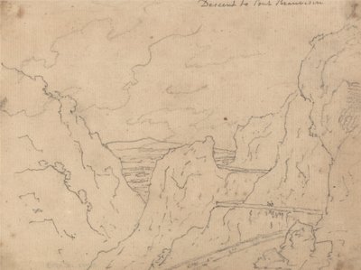 Sestup na Pont de Beauvoisin od John Robert Cozens
