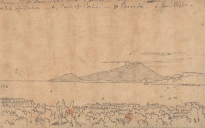 Z vily sira W. Hamiltona, Portici, 12. srpna od John Robert Cozens