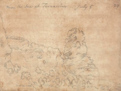 Z hostince v Terracině od John Robert Cozens