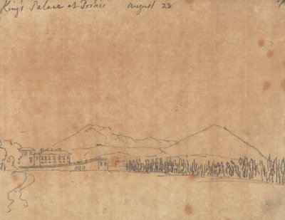 Královský palác v Portici, 28. srpna od John Robert Cozens