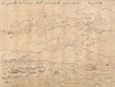 The Fish Gabelle z Granabello Preso Portici, 20. srpna od John Robert Cozens