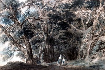 Galleria di Sopra, nad jezerem Albano, Itálie od John Robert Cozens