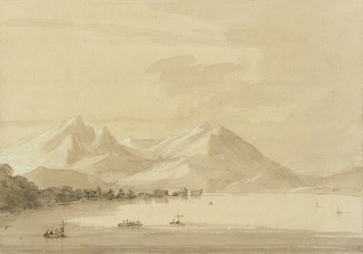 Jezero Como (tužka a mytí na papíře) (pár 111238) od John Robert Cozens