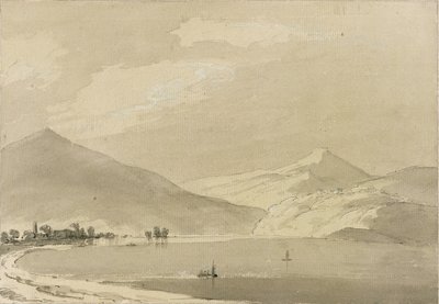 Jezero Como (tužka a mytí na papíře) (pár 111239) od John Robert Cozens