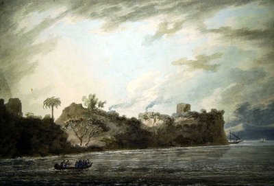 Na pobřeží Posillipo, poblíž Point, z Montechiaro (akvarel na papíře) od John Robert Cozens