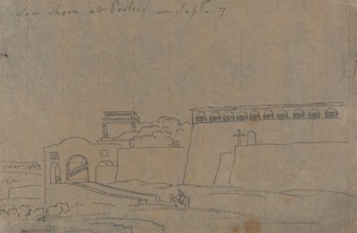 Mořské pobřeží v Portici, 7. září od John Robert Cozens