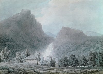 The Falls of Lodore (wc na papíře) od John Robert Cozens