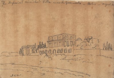 Vila císařského ministra u Granabella, Portici, 28. srpna od John Robert Cozens