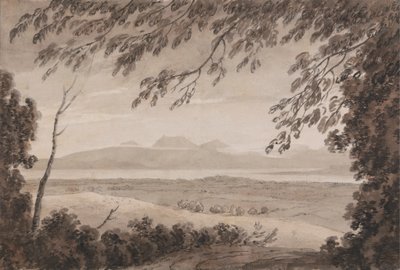 Ženevské jezero z kantonu Bern od John Robert Cozens