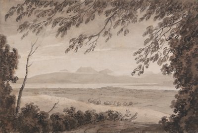 Ženevské jezero z Bernského kantonu od John Robert Cozens