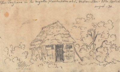 Pagliaro na myrtové plantáži ve vile sira Williama Hamiltona, Portici od John Robert Cozens