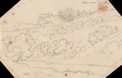Vila poblíž Sieny od John Robert Cozens