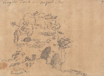 Vergiliova hrobka, 1. srpna od John Robert Cozens