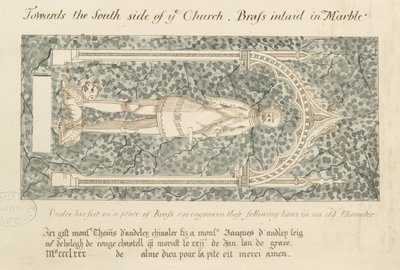 Audley Monuments - "Thomas de Audley": perokresba, nd [19. století] od John Robert Fernyhough