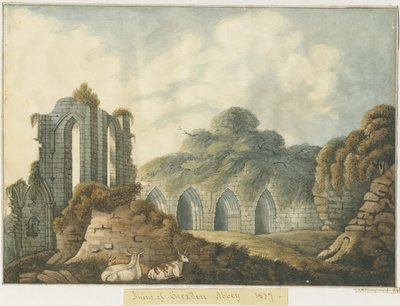 Croxden Abbey: malba vodovými barvami od John Robert Fernyhough