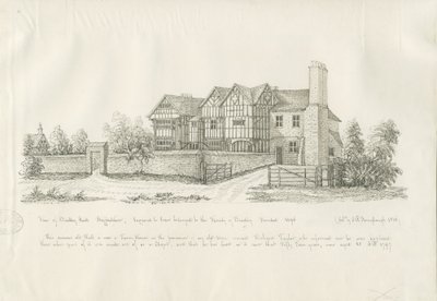 Kingswinford - Bradley Hall: kresba perem a tuší od John Robert Fernyhough