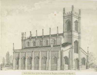 Kostel Rugeley od John Robert Fernyhough