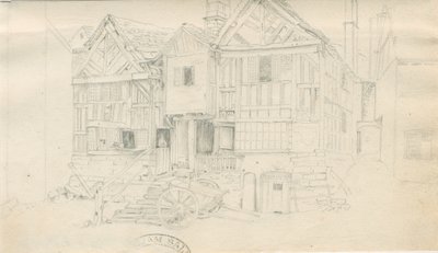 Uttoxeter Town - [Ale Warehouse]: kresba tužkou a [?polovina 19. století] (kresba) od John Robert Fernyhough