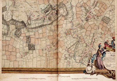 Mapa Wimbledonu a Tootingu od John Rocque